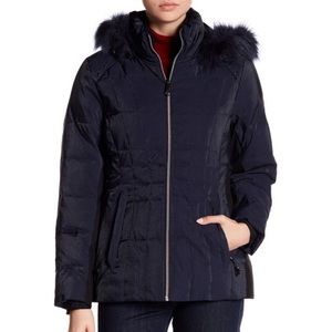 Gerry Julia Shimmer Faux Fur Down Ski Coat Jacket